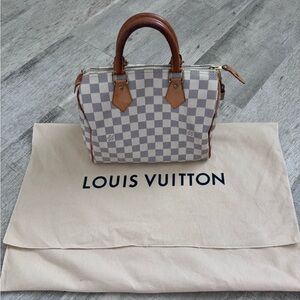 LOUIS VUITTON Damier Azur Speedy 25 Hand Bag